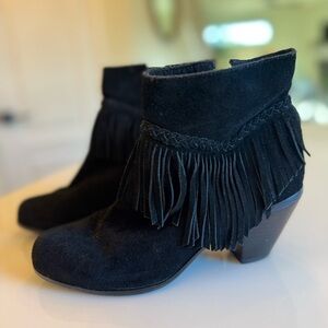 Black Suede Gianni Bini Booties